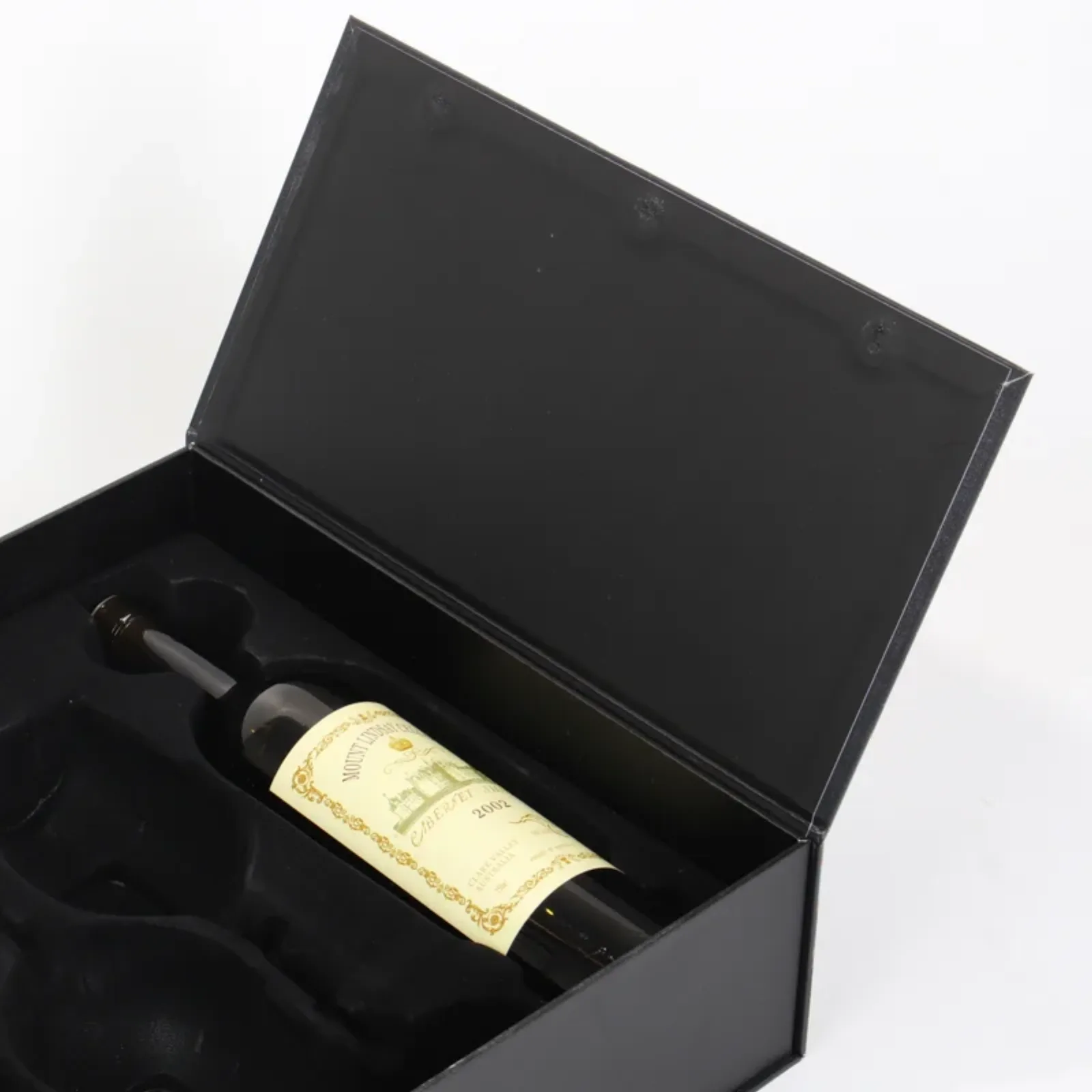 2-Bottle Wine Glass Set Cardboard Gift Box