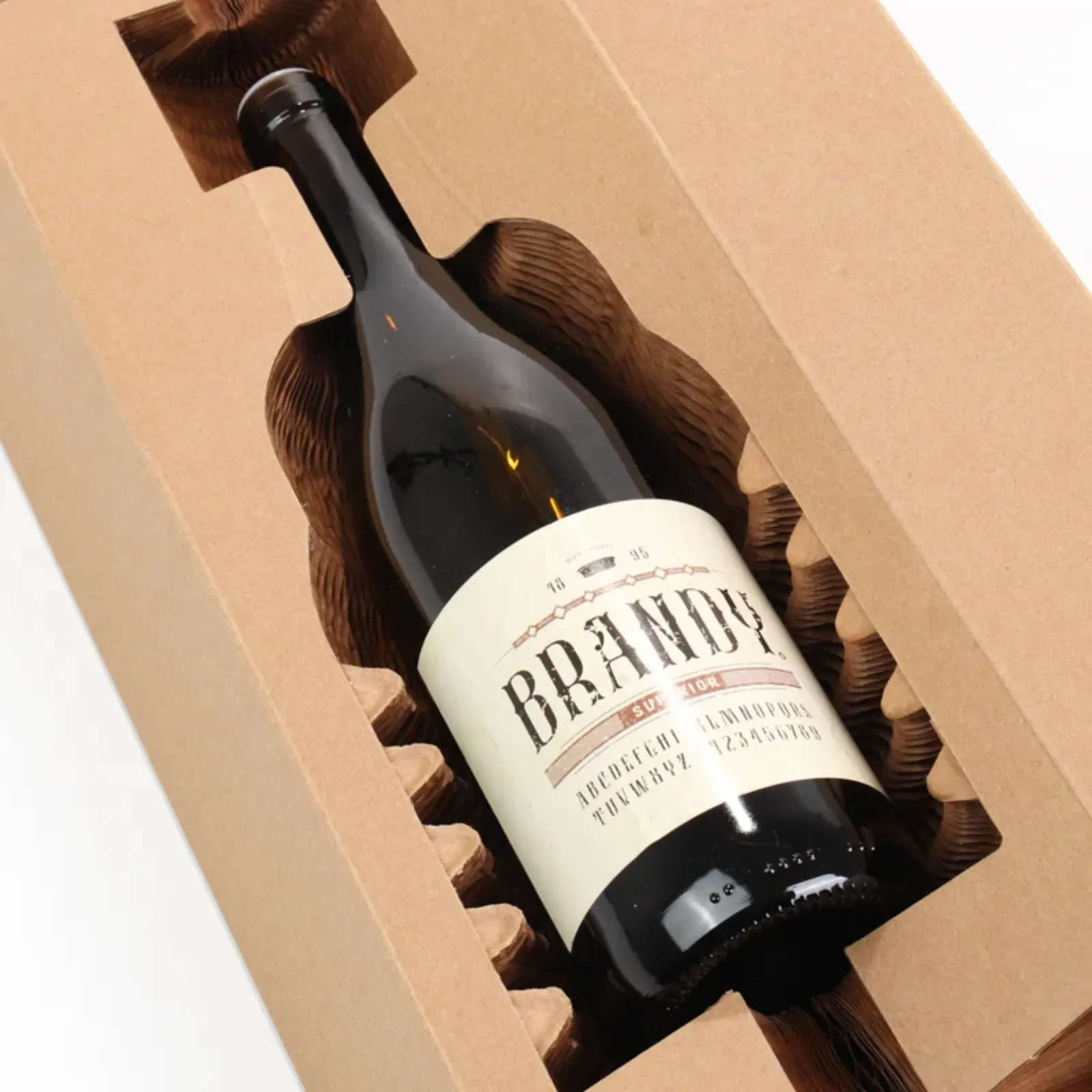 Single-Bottle Corrugated Wine Shipping Box