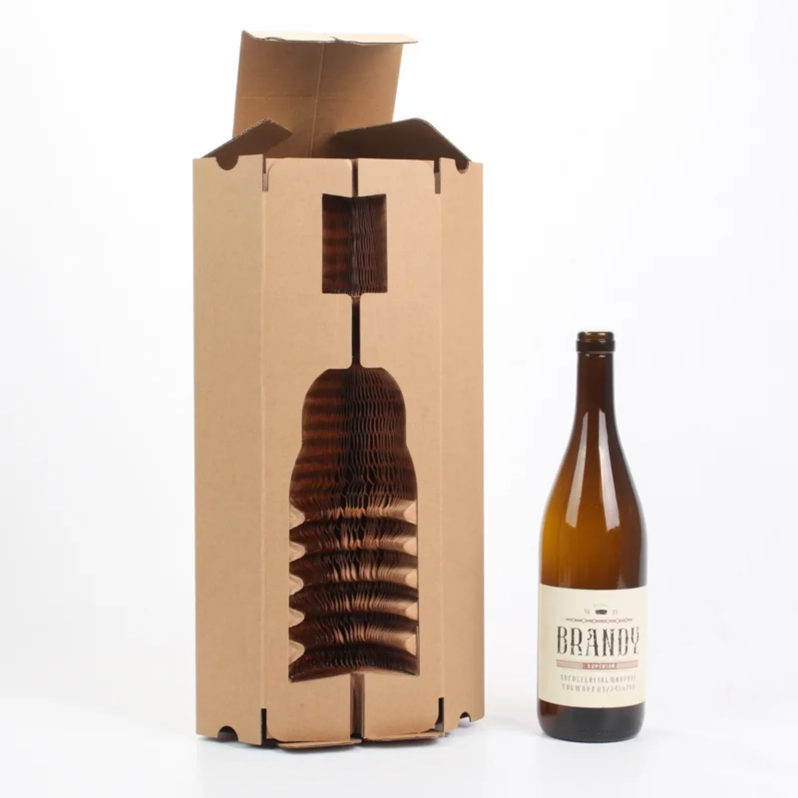 Single-Bottle Corrugated Wine Shipping Box 5