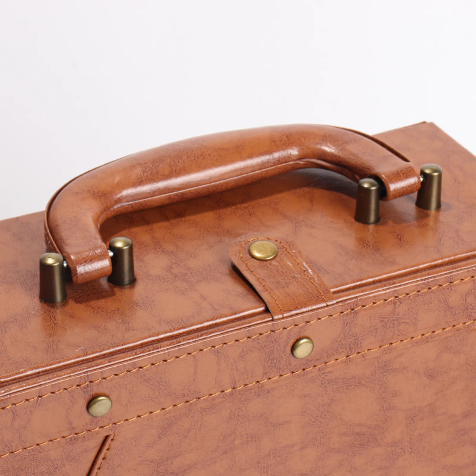 Faux Wood & Leather Double Wine Box