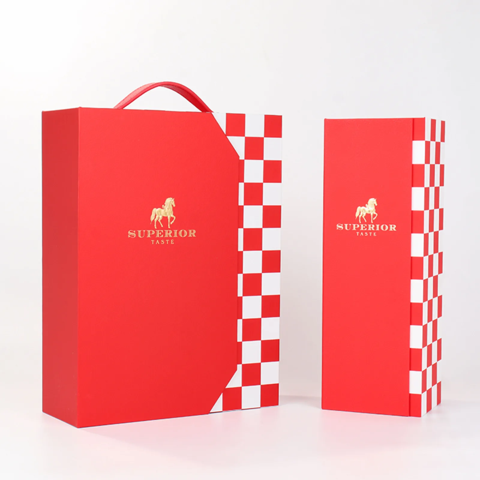 Red Wine Gift Box, Single and Double Bottle