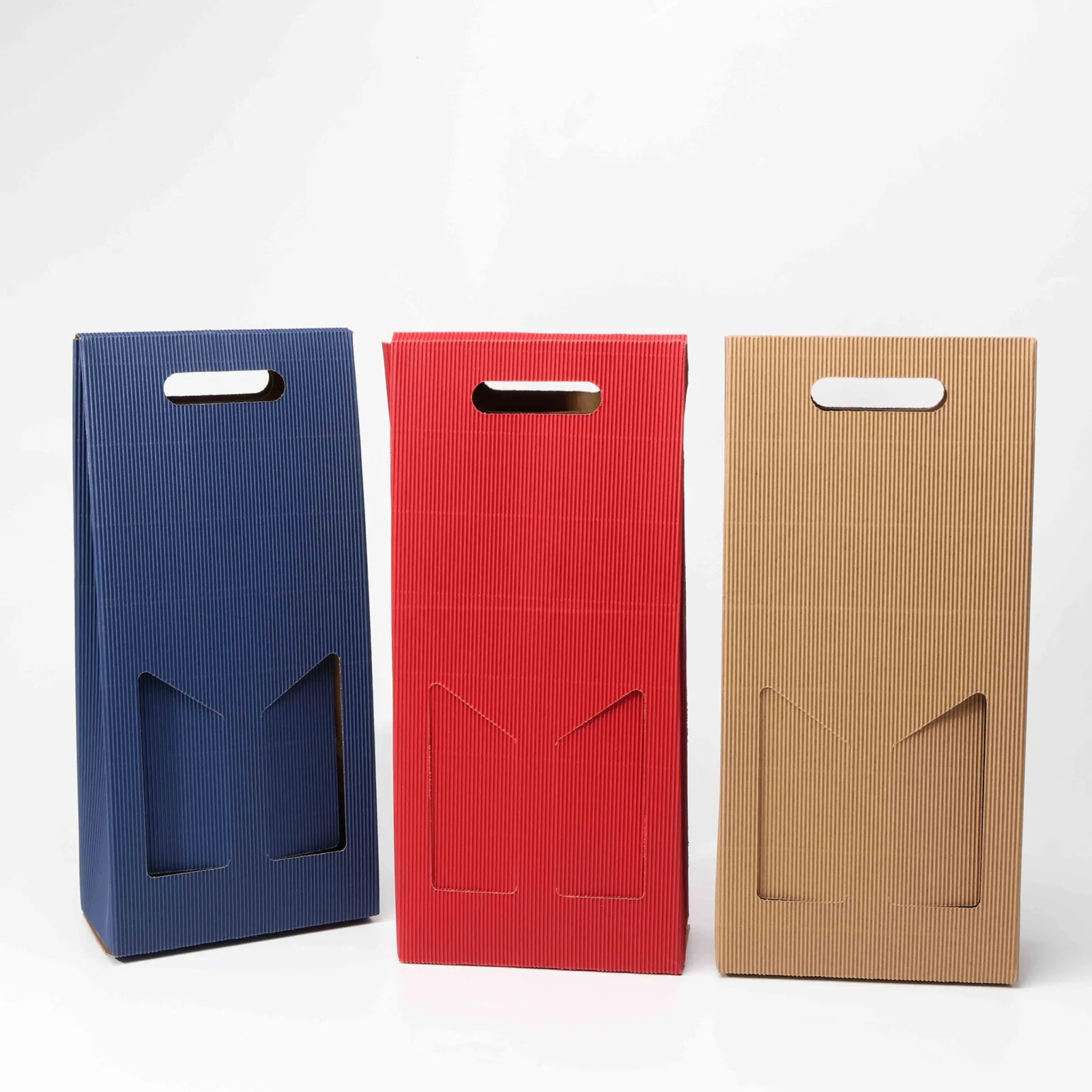 Corrugated Wine Shipping Boxes with Handle, 1-3 Bottles 5